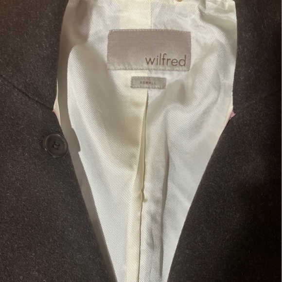 Wilfred Dark Mocha Brown Wool Cashmere Double-Breasted Pea Coat - Picture 11 of 11